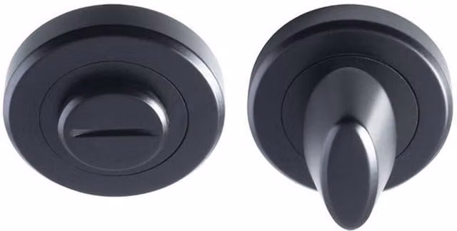 Loops Thumbturn Lock and Release Handle with Bevelled Edge and Concealed Fix in Matt Black – 2
