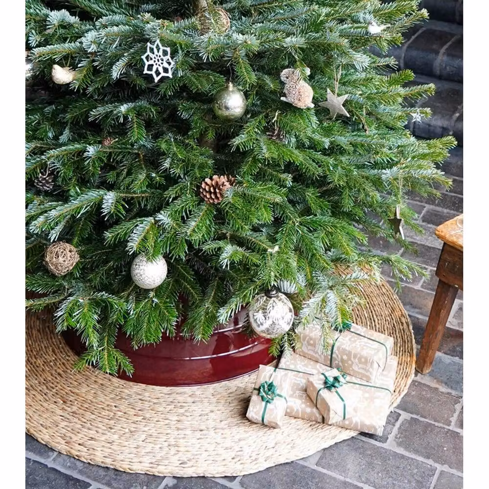 Lemon Pavilion Seagrass Christmas Tree Mat, Brown, W: 120 cm, D: 120 cm, H: 1.3 cm – 4
