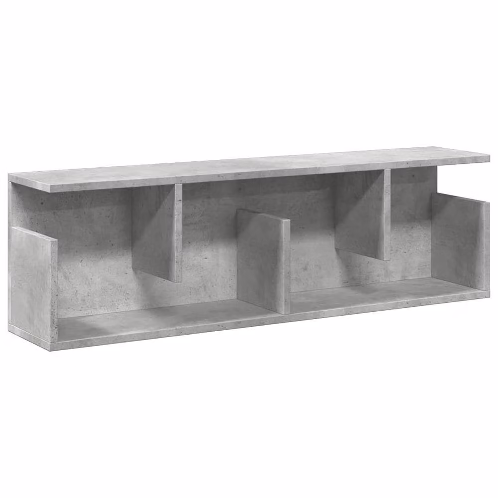 Berkfield Home Wall Mounted Cabinet in Concrete Grey, W/D/H: 100 x 30 x 30 cm – 2