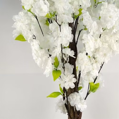 Botanik Luxury Flowering Artificial Tree in White or Black, H 150 cm x W 60 cm x D 60 cm – 3