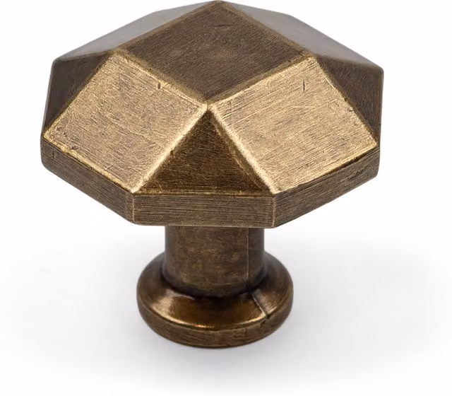 Handle & Home Brushed Gold Octagon Zinc Cabinet Knob – 5