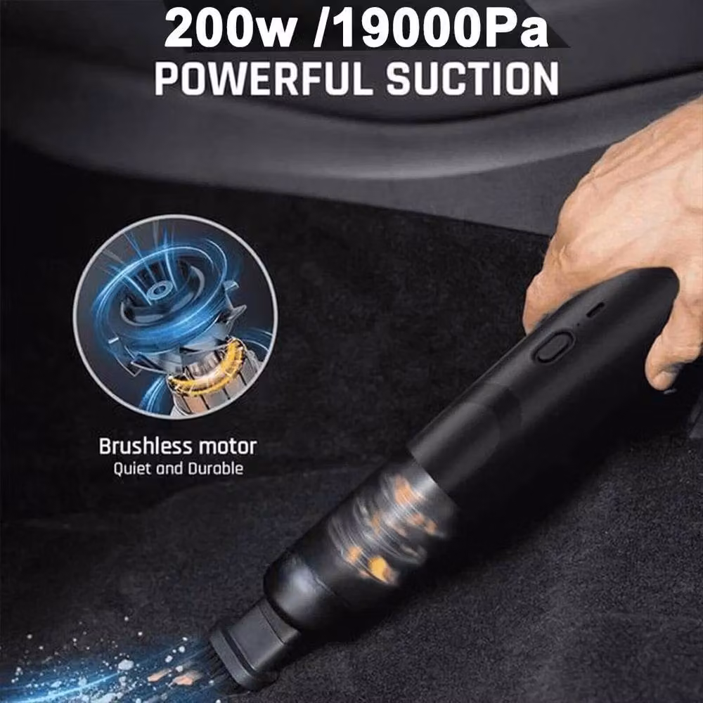 VOGREX Slim V8 Cordless Handheld Car Vacuum Cleaner with Blow Function, Black – 3