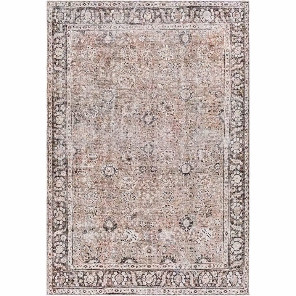 Livabliss Colin Washable Vintage Boho Living and Dining Room Rug in Brown, Orange and Grey, W: 80 cm, L: 220 cm – 2