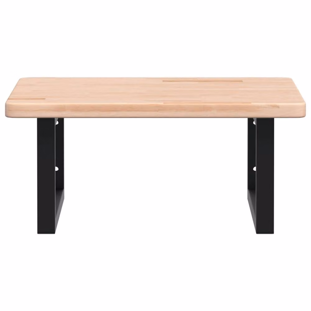 Berkfield Home Wall Mounted Basin Shelf in Light Oak and Steel – 2