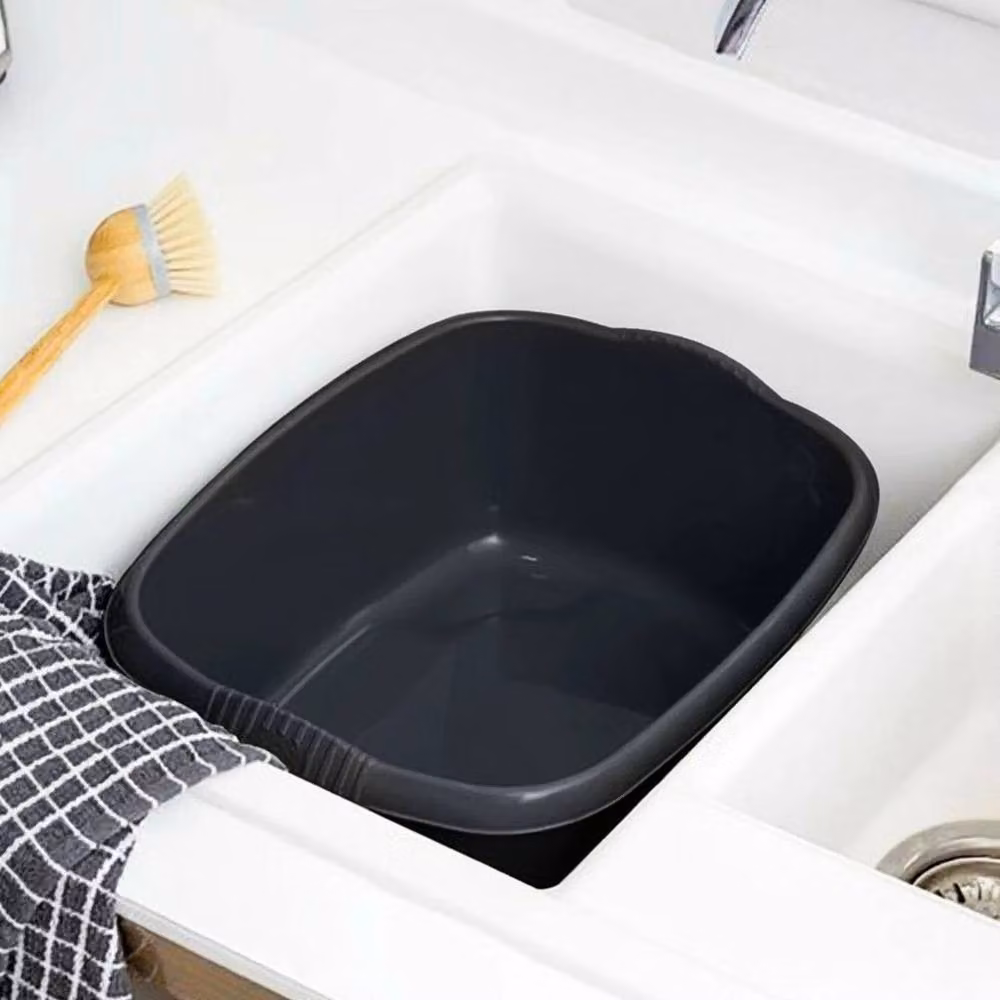 FLAVORA Black Large Rectangular Heavy Duty Washing Bowl – 3
