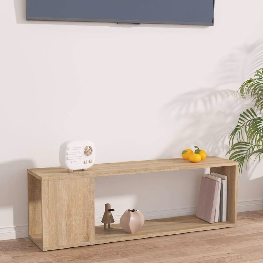 Berkfield Home Sonoma Oak TV Cabinet in Tan, W/D/H: 100 x 24 x 32 cm – 2