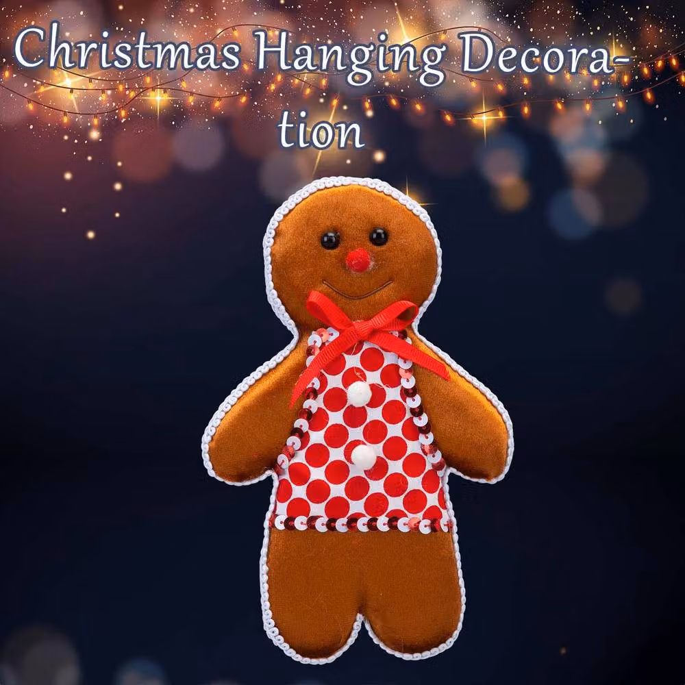 VFM e-Store Christmas Animal Hanging Decoration, Red and Multicolour Textile Pendant, W/H: 20 x 13 cm – 3