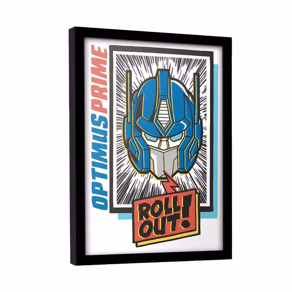Transformers Roll Out Optimus Prime Multicolour Framed Paper Poster – 2