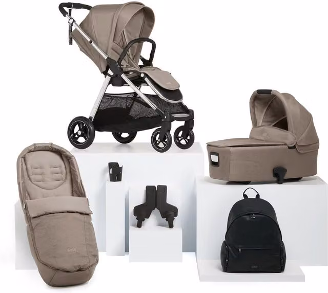 Mamas & Papas Flip XT3 Essential Pushchair Bundle in Stone