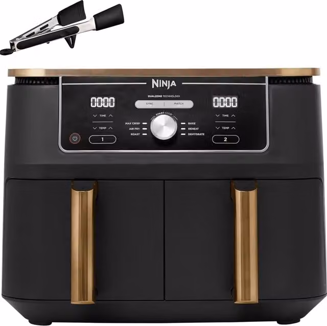 Ninja Dual Zone Digital Air Fryer 9.5L with Digital Display, Black