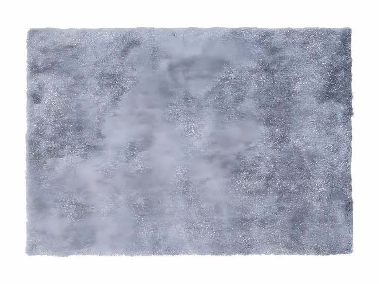 Vente-unique Shaggy Long Pile Glitter Rug in Silver, W: 160 cm, D: 230 cm
