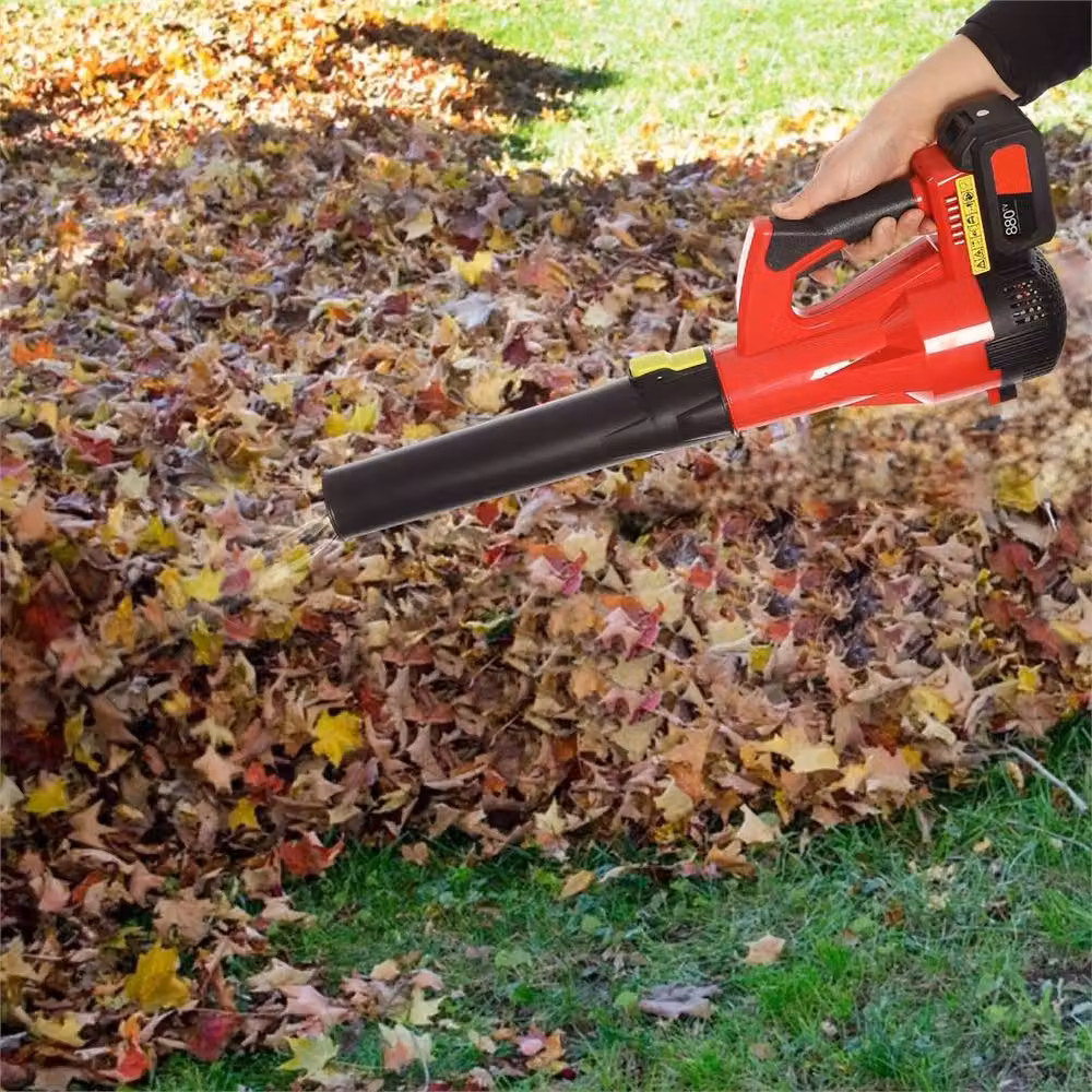 Nordara Lightweight Red Leaf Blower with Rechargeable Battery and Charger, 100g – 4