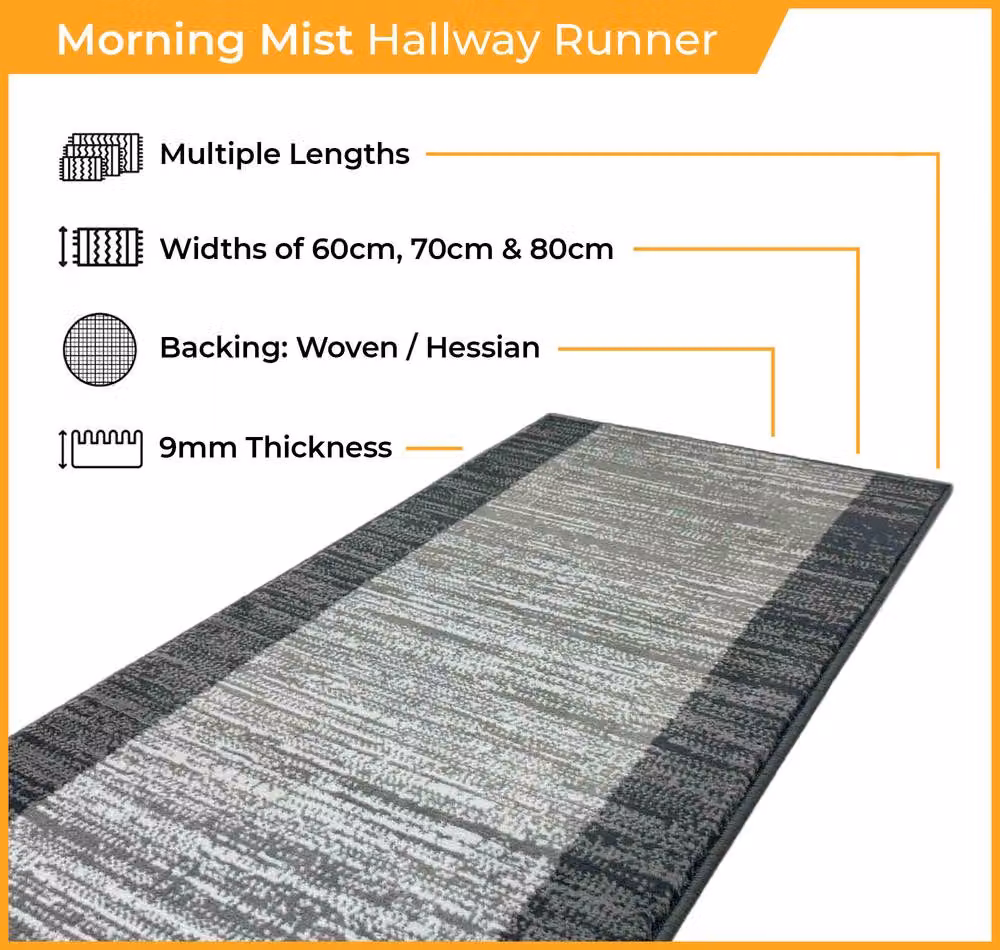runrug Soft Hallway Runner Rug in Beige, W/D/H: 70 x 210 x 0.9 cm – 4