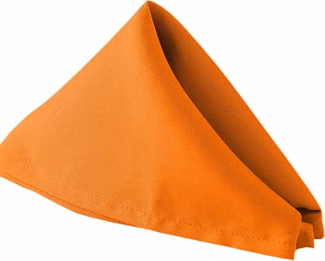Trimming Shop Plain Orange Cotton Polyester Dining Table Napkins