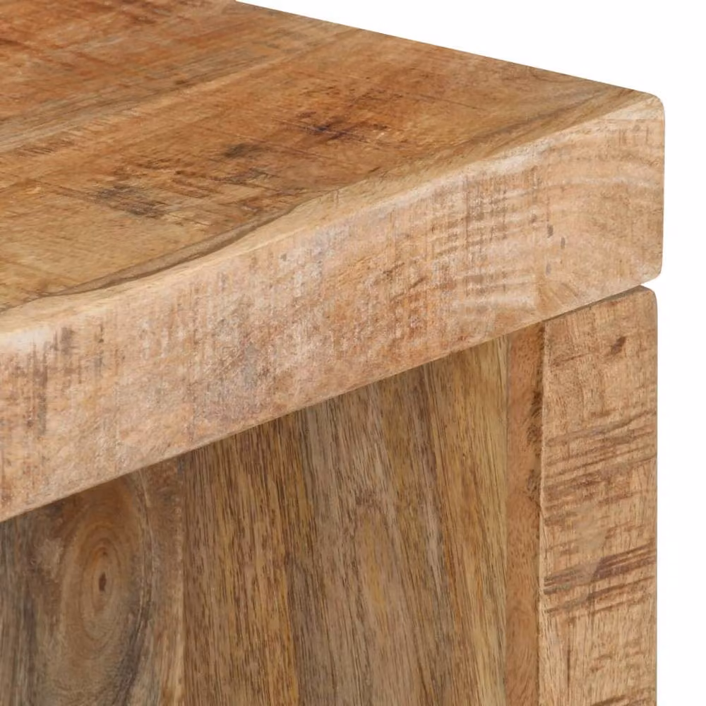 Berkfield Home Beautiful 2 Piece Nested Coffee Table Set in Brown Solid Mango Wood – 3
