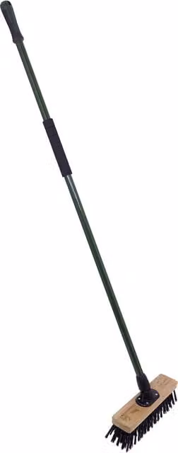 Charnwood 12 inch Stiff PVC Garden Maintenance Broom in Black