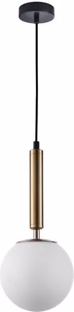Netlighting Ravena Modern Slim Pendant Ceiling Light, E27, Gold/Brass