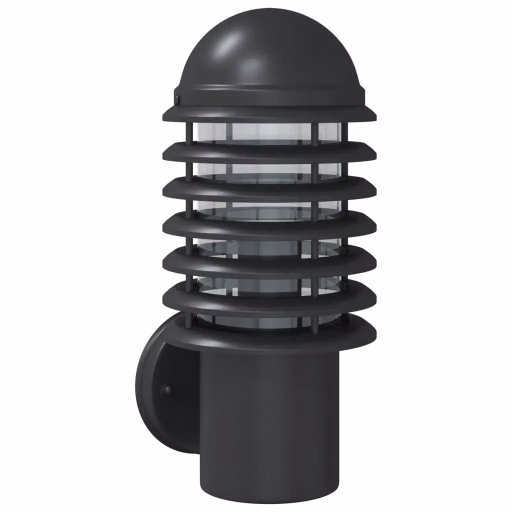 Berkfield Home Black Stainless Steel Outdoor Wall Light – 2