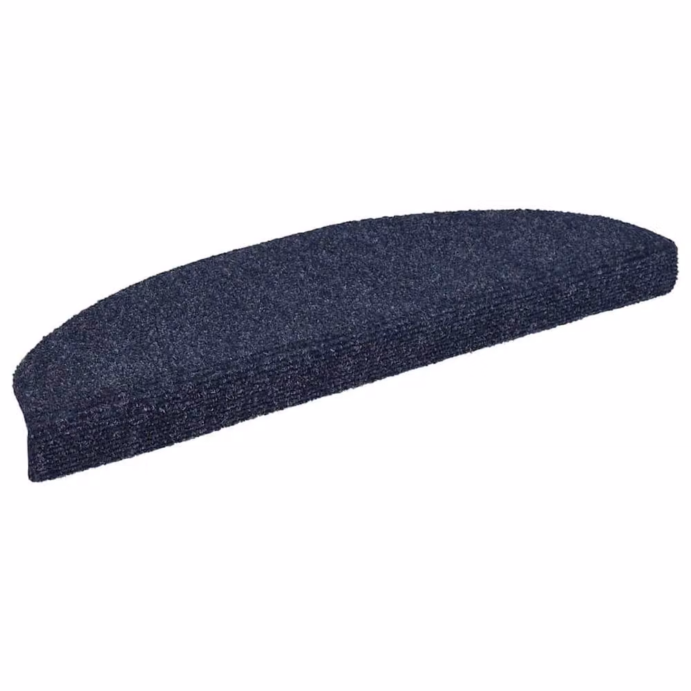 Berkfield Home 15 Piece Self-Adhesive Needle Punch Stair Mats, Blue, W/D/H: 65 x 21 x 4 cm – 2