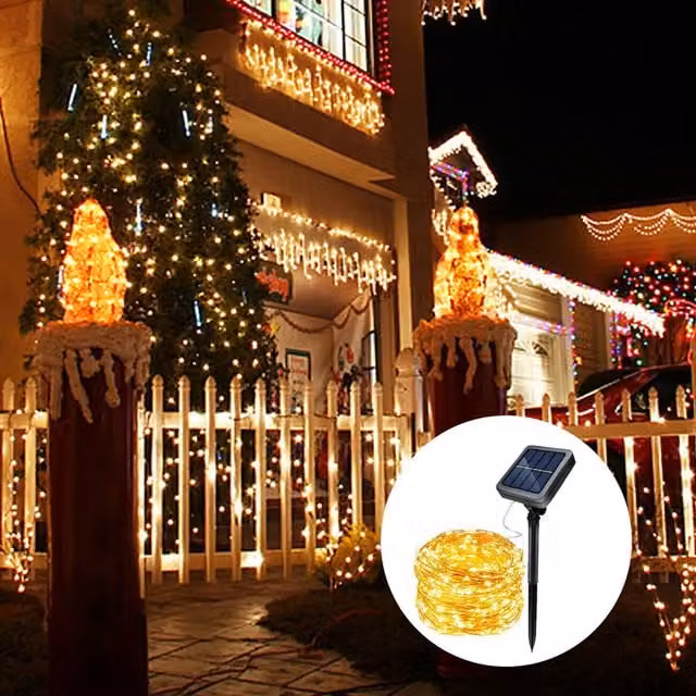 Extrastar Solar LED Outdoor Garden String Lights in Warm White