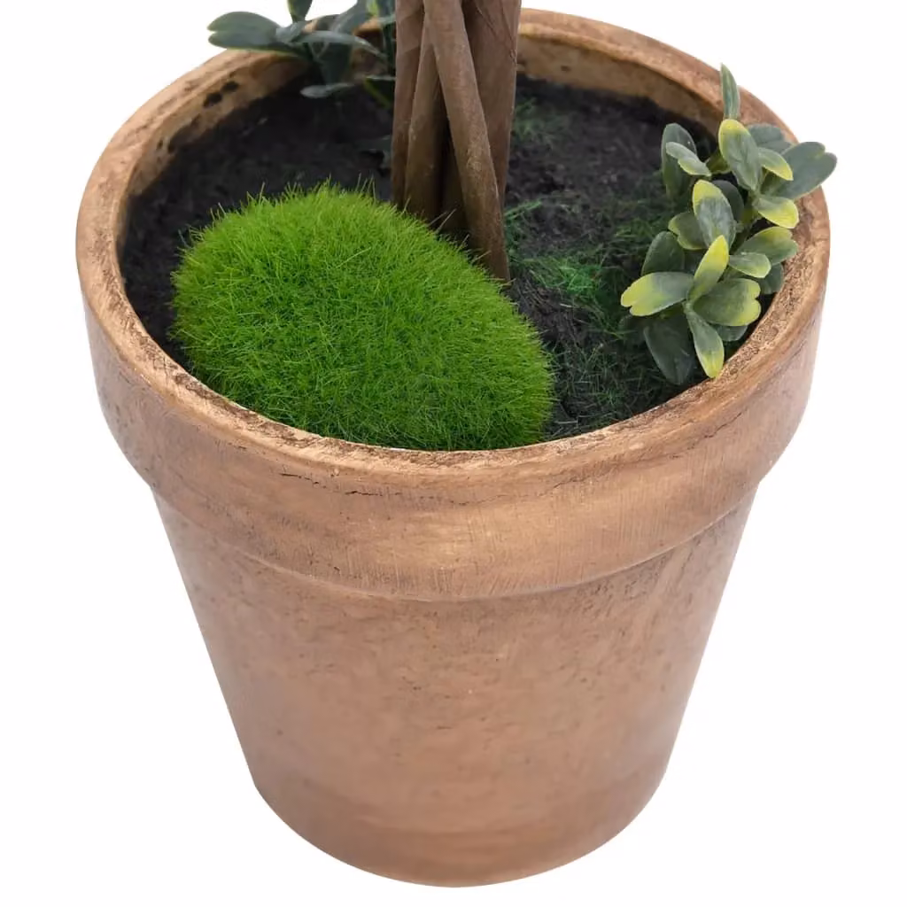 Berkfield Home Set of 2 Artificial Green Ball Shaped Boxwood Plants with Pots, Height: 41 cm – 3