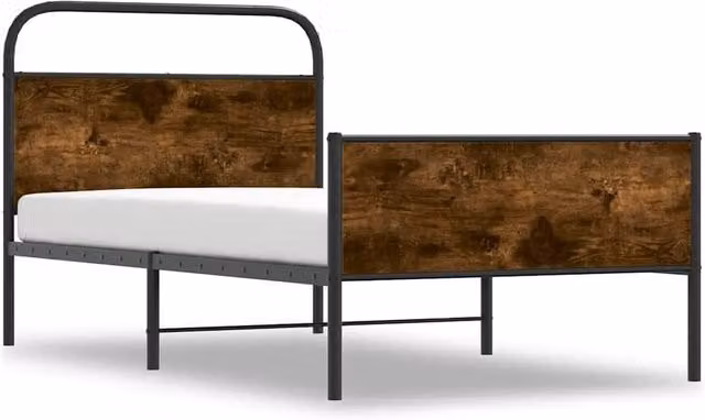 Berkfield Home Elegant Bed Frame in Sonoma Oak, Brown, W/D/H: 90 x 200 cm