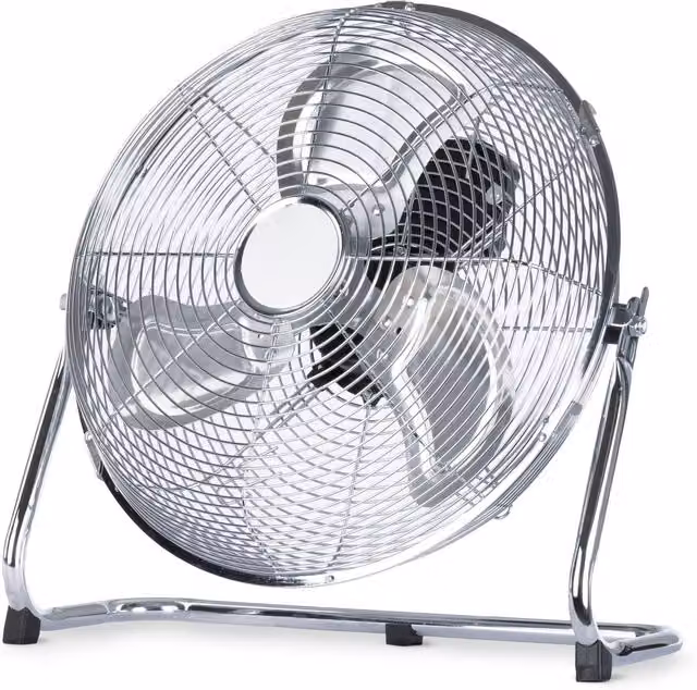 LIVIVO Silver Metal Floor Fan, Diameter: 42 cm