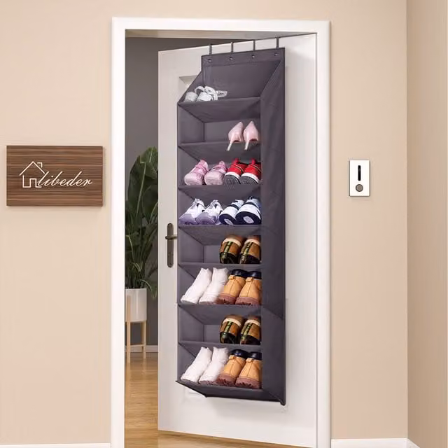 Lifeideas 8-Tier Hanging Bag in Grey Oxford Fabric