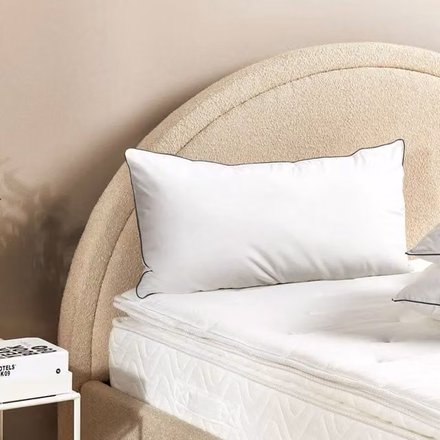 Wyld and Coco Japara Cotton Pillows, Set of 2, White, W/D/H: 80 x 40 x 40 cm