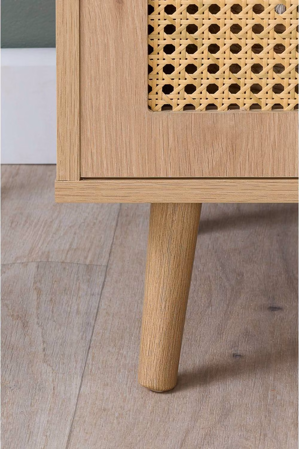 Birlea Croxley Small Oak and Rattan TV Unit in Brown – 2