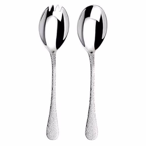 Arthur Price Avalon Stainless Steel Salad Serving Spoon and Fork Set in Silver – 1