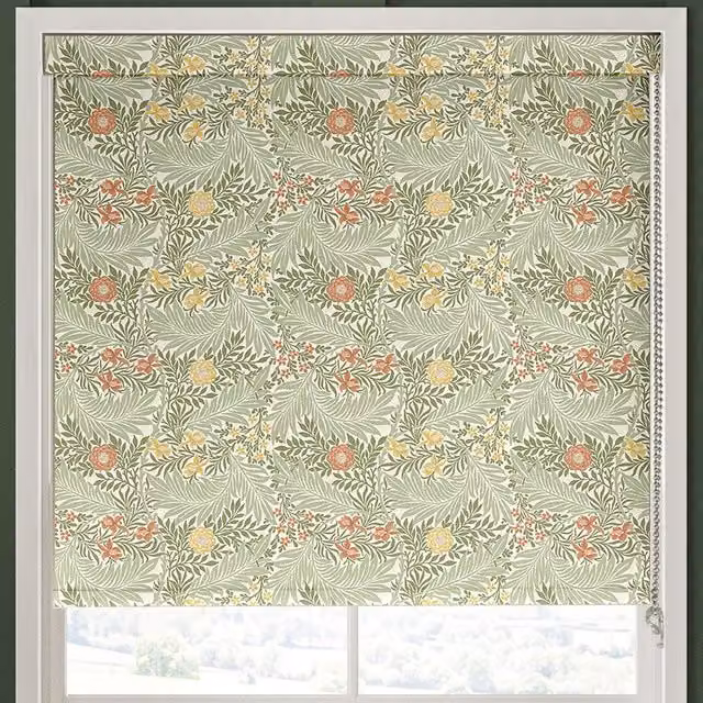 William Morris At Home Larkspur Nettle Made to Measure Blackout Roller Blind in Multicolour Floral Design