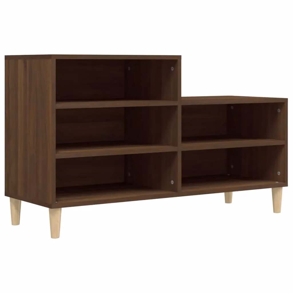 Berkfield Home Brown Oak Shoe Cabinet W/D/H: 102 x 36 x 60 cm – 2