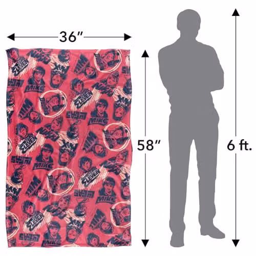 Netflix Stranger Things Tales From 85 Friends Pattern Multicolour Fleece Throw Blanket, W/D/H: 91 x 147 cm – 4