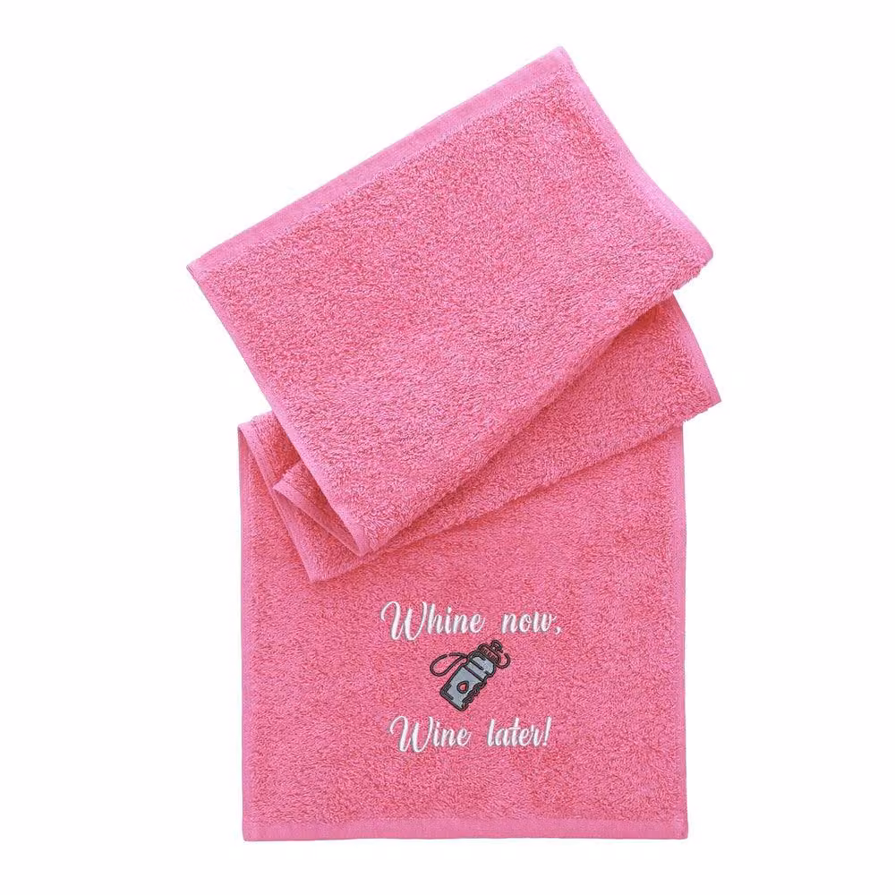 Duncan Stewart Pink Cotton Running Sports Towel with Whine Now Whine Later Design – 2