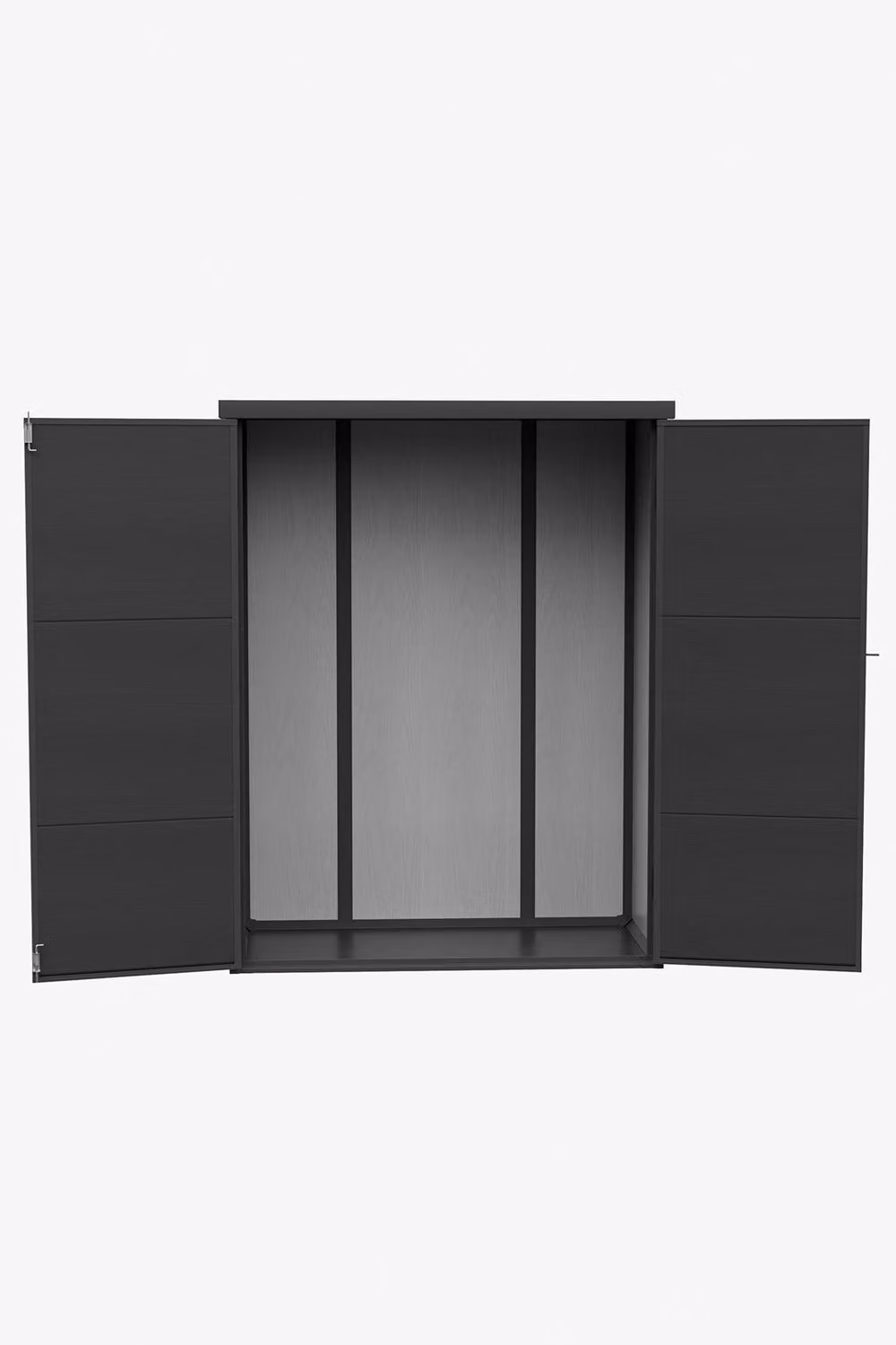 Living and Home Black Plastic Pent Outdoor Garden Tool Storage Shed with Double Doors, W: 152.4 cm, D: 91.44 cm, H: 170 cm – 5