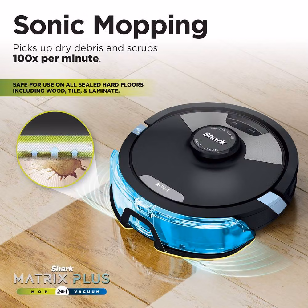 SharkNinja Matrix Plus 2-in-1 Robot Vacuum and Mop with App Control in Black – 3