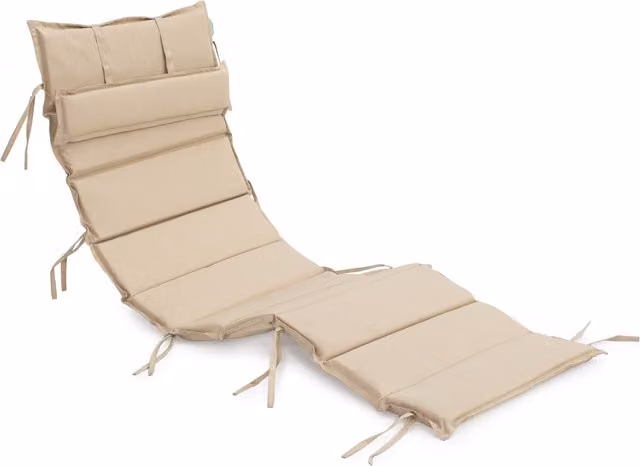 Gardenista Water-Repellent Foam Sun Lounger Cushion Pad in Beige Polyester