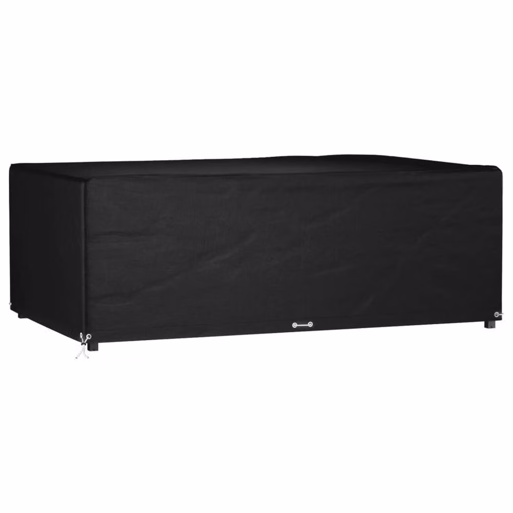 Berkfield Home Durable Rectangular Garden Furniture Cover with 12 Eyelets, Black, W/D/H: 213 x 132 x 75 cm – 2