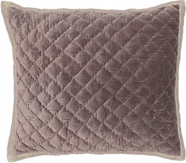 Bedeck of Belfast Claudia Quilted Pure Cotton Pillowcase in Dusky Rose