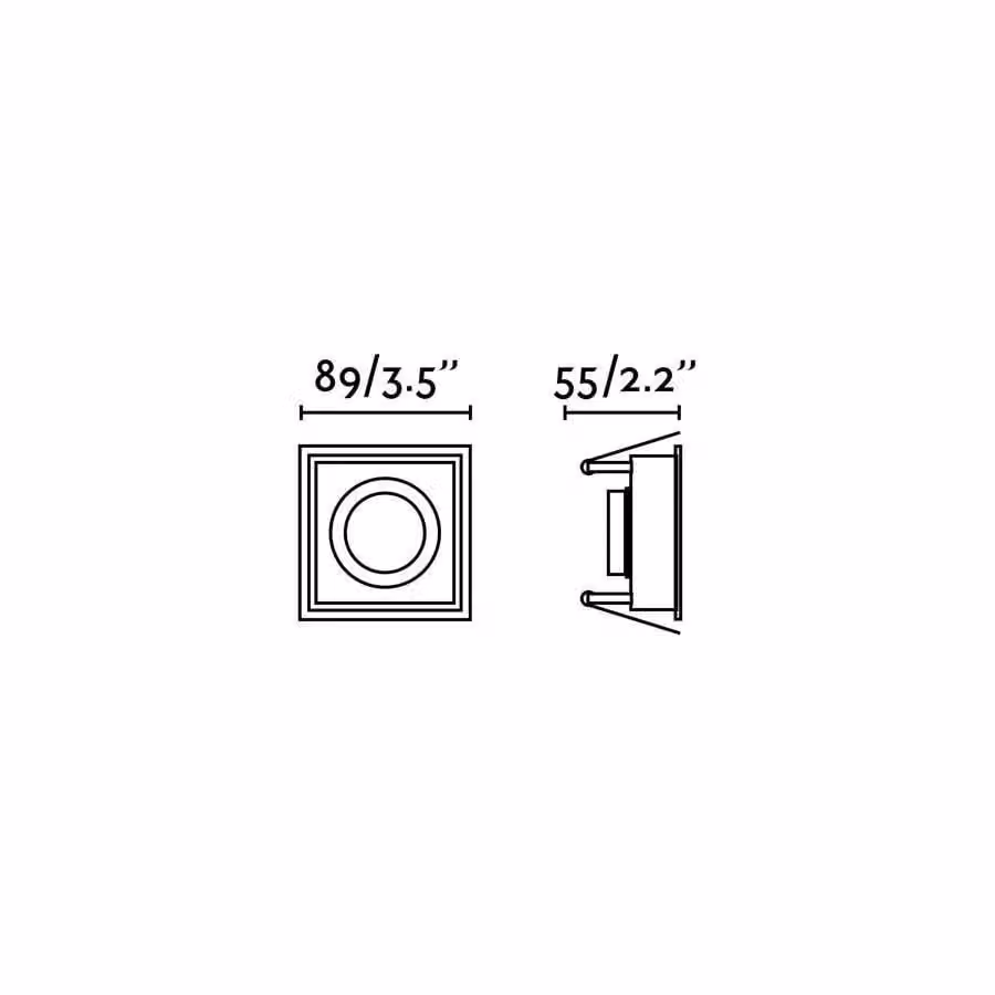 Netlighting Hyde Black Square Recessed Downlight IP44 with GU10 Socket – 2