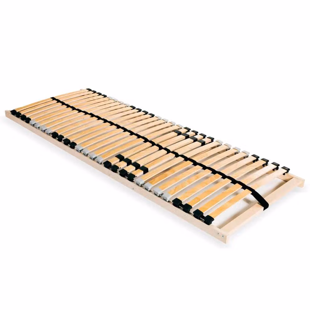 Berkfield Home Slatted Bed Base with 28 Ergonomic Multi-Zone Beech and Birch Slats, W: 80 cm, L: 200 cm, Beige – 2