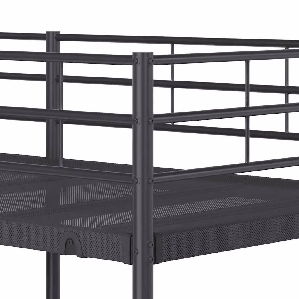 Berkfield Home Metal Single Bunk Bed in Black, W/D/H: 90 x 190 cm – 3