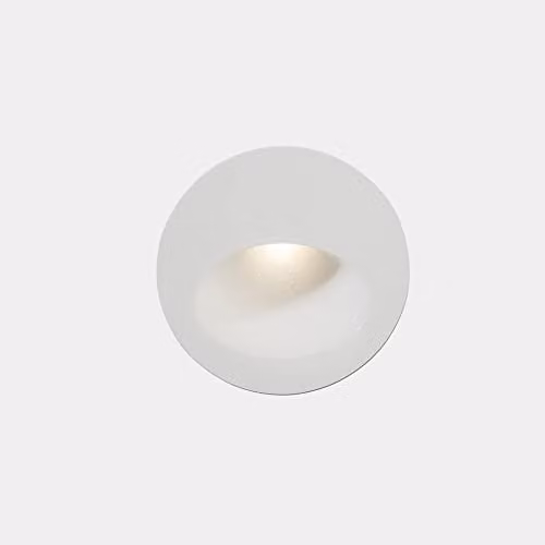 Netlighting LEDS C4 Bat Round Outdoor LED Recessed Wall Light, White, 2.2W, 4000K, IP65