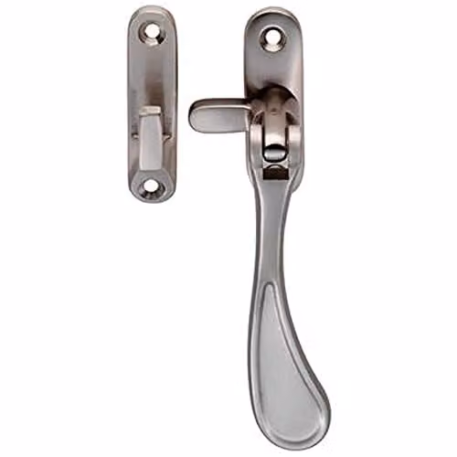 Loops Reversible Spoon End Casement Window Fastener, Brushed Silver, 12.4 cm