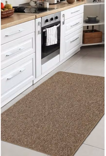 Melrose Interiors Imagine Plain Essential Rectangular Rug in Beige and Brown, W: 80 cm, L: 133 cm