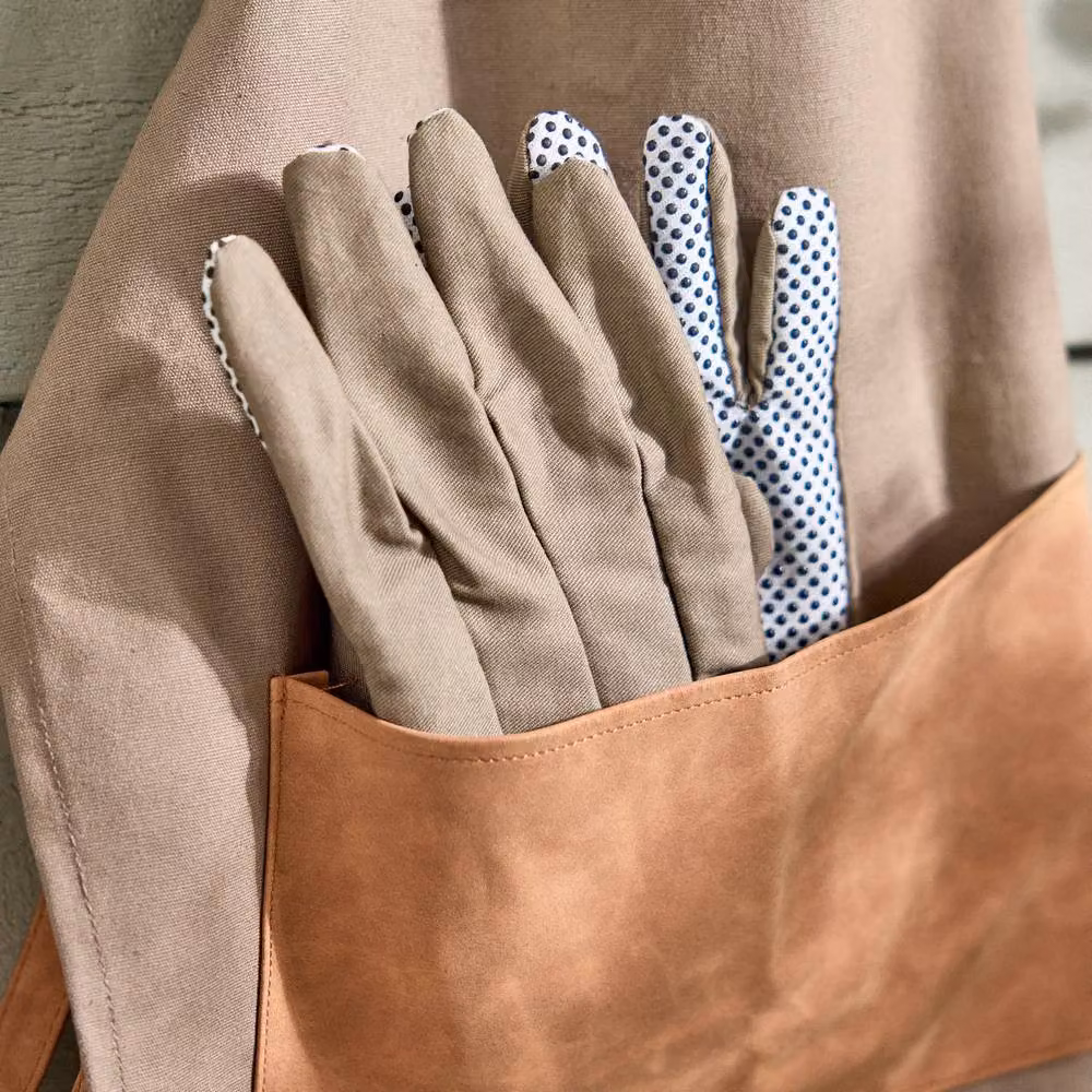 Dibor Pair of Beige Rubber Outdoor Gardening Gloves for Adults – 3