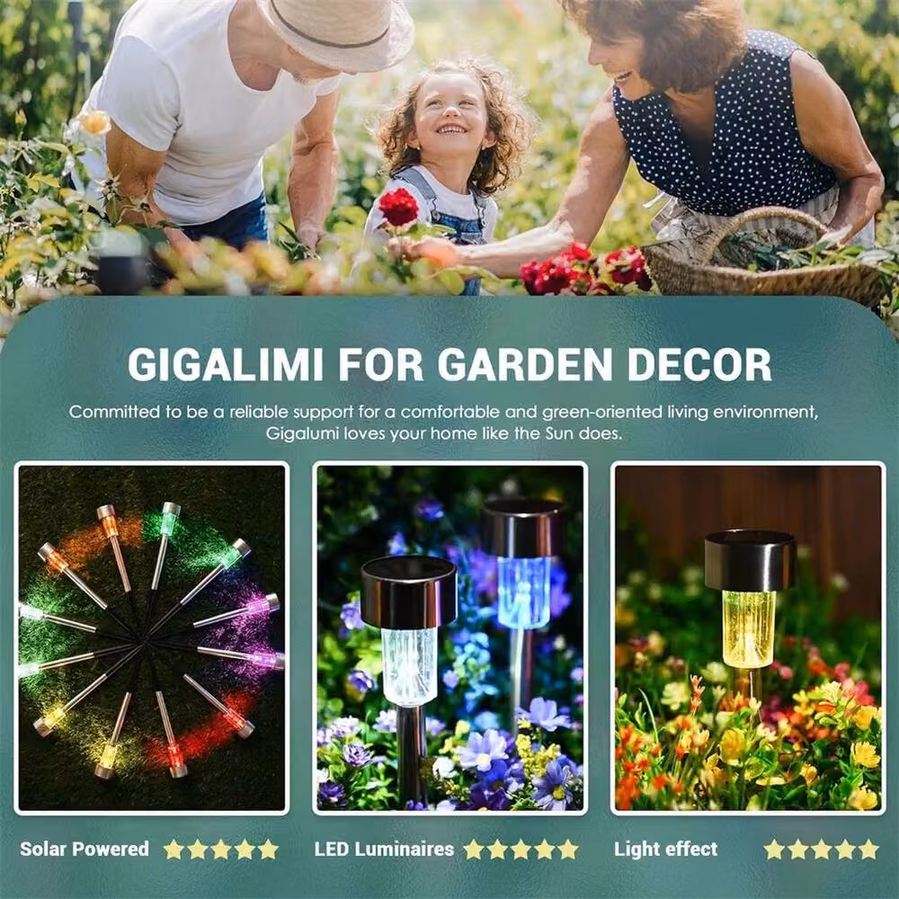 FLAVORA 24 Solar LED Stake Lights, Multicolour Outdoor Garden Lights – 3