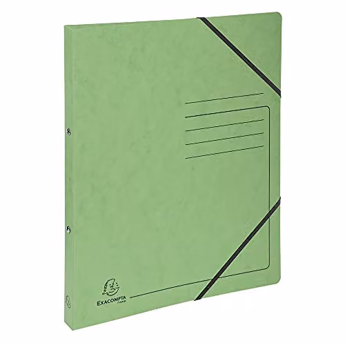 Exacompta A4 2-Ring Binder in Lime Green Glossy Card – 1