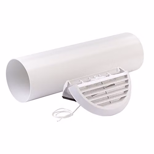 Xpelair Simply Silent Round Contour Wall Kit Grille in White and Brown